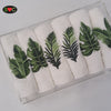 Tray of 6 Green Leaves Face Napkins