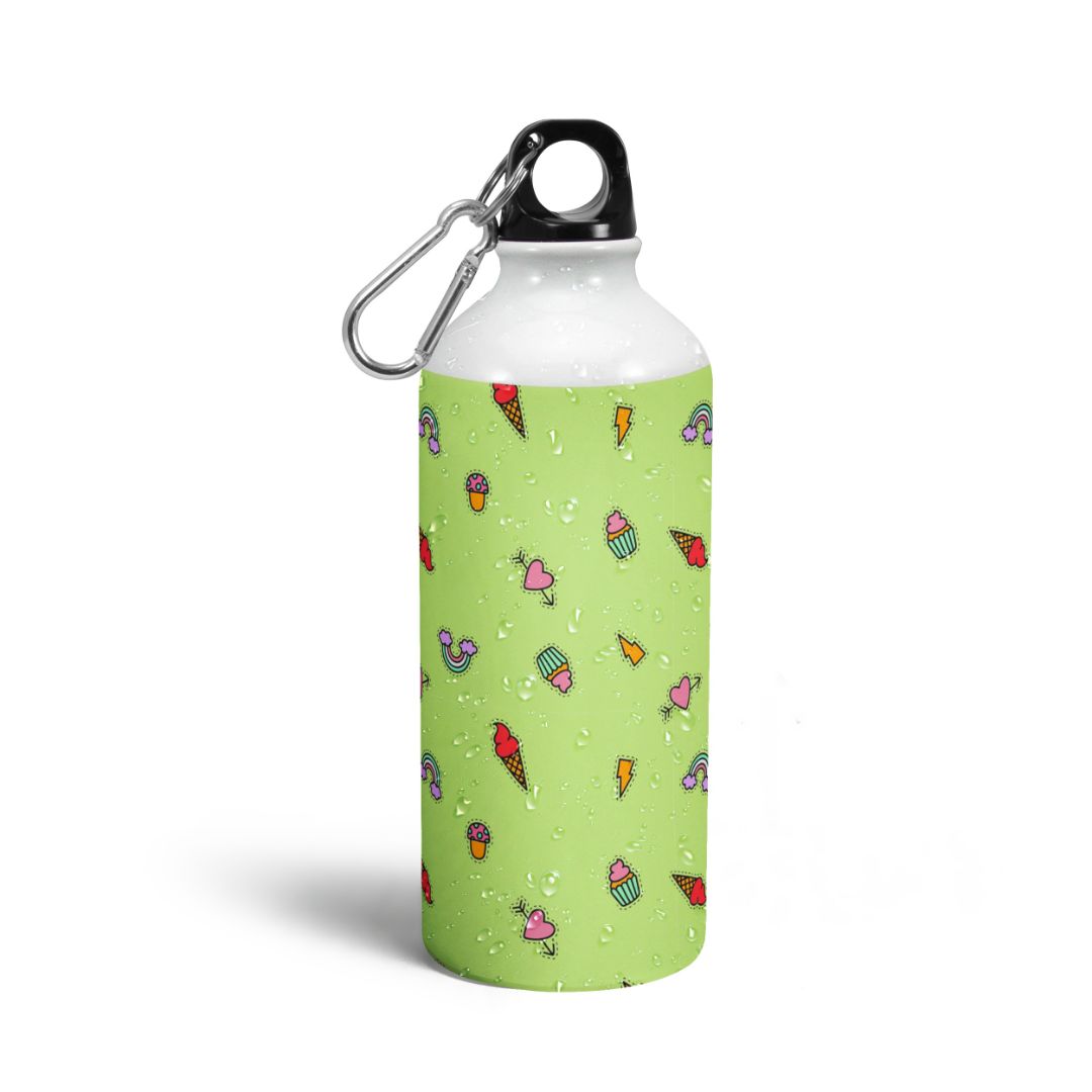 Icecream Dark Green Print Sipper Bottles