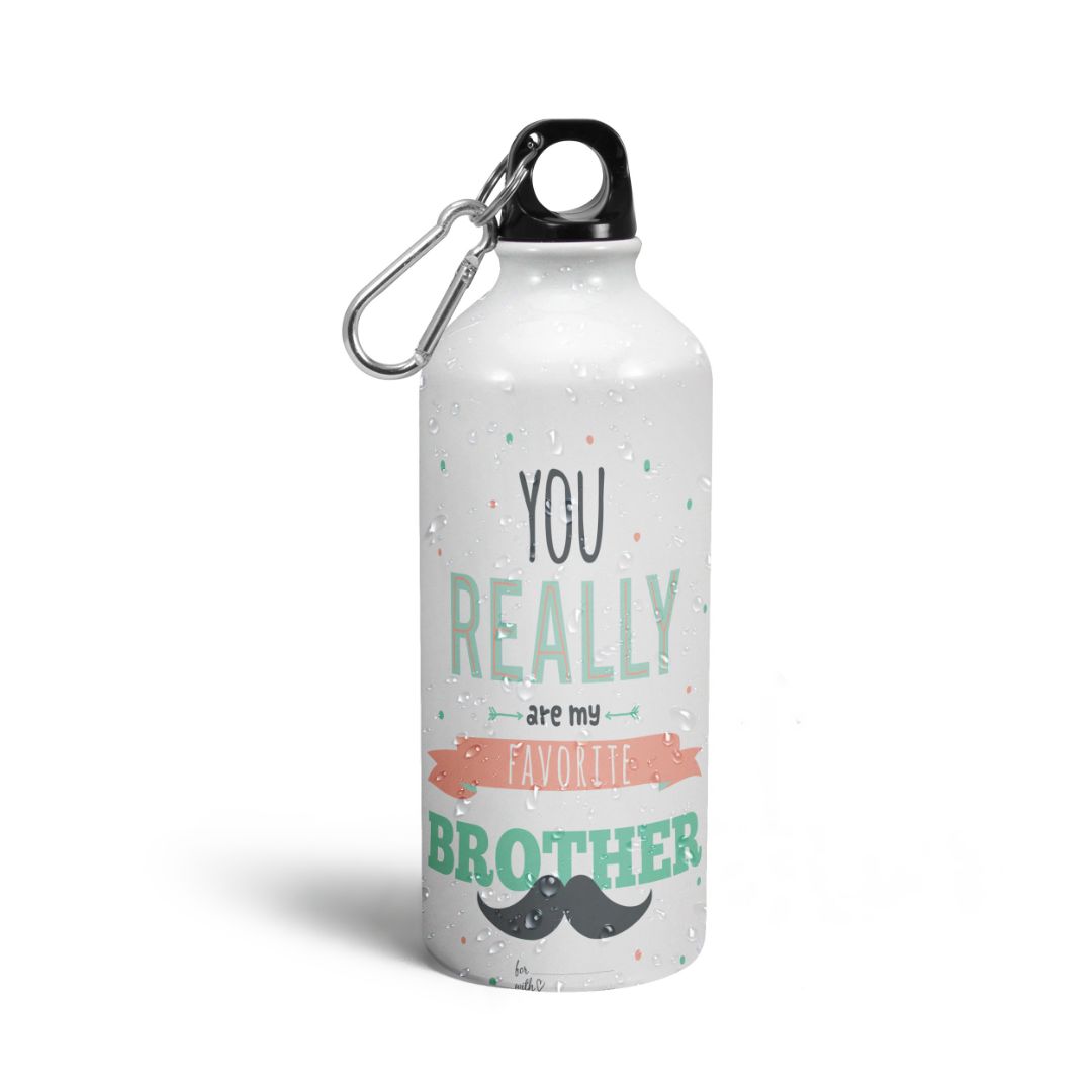 Favourite Brother Print Sipper Bottles