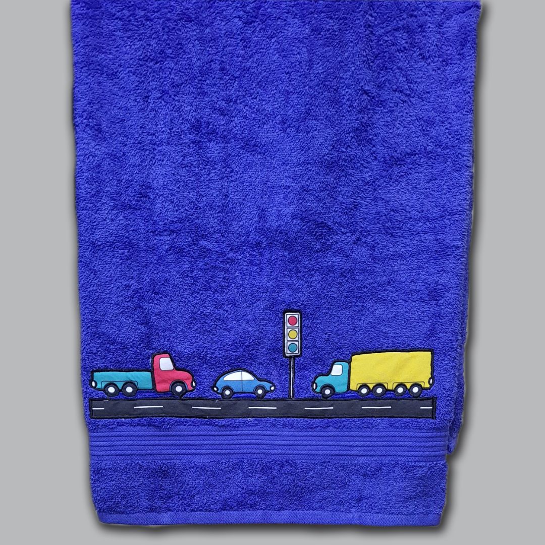 Road-Signal Embroidered Personalized Towel