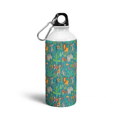 Jungle Dark Green Green Print Sipper Bottles