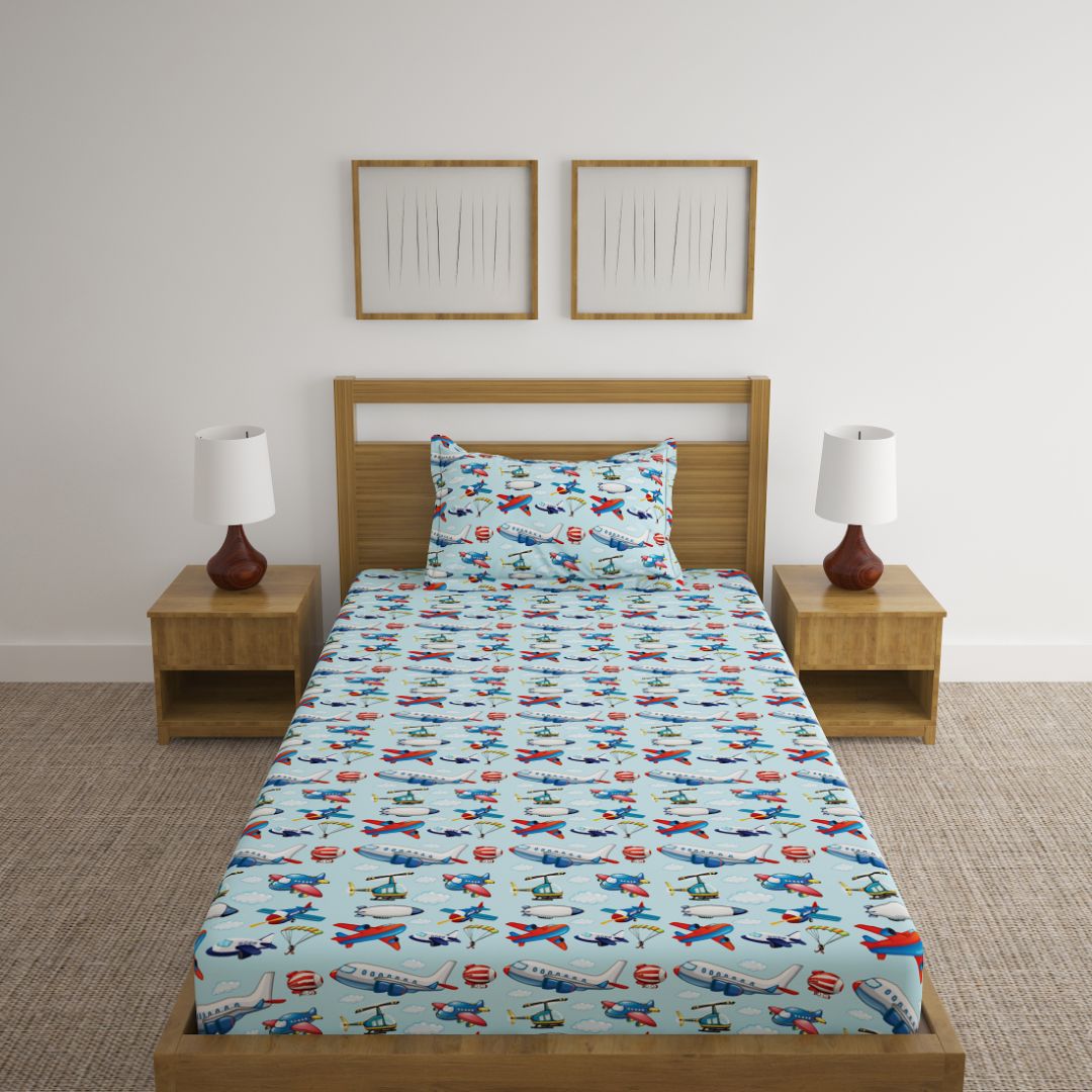 Planes Print Bed Sheets