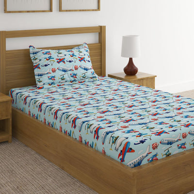 Planes Print Bed Sheets