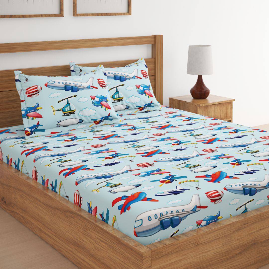 Planes Print Bed Sheets