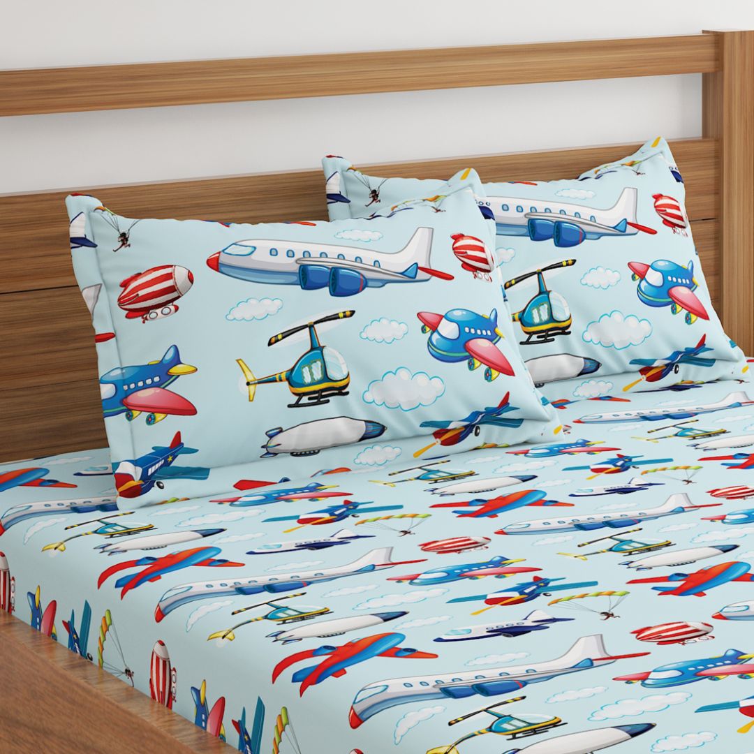 Planes Print Bed Sheets