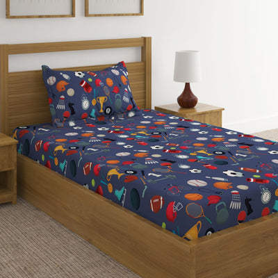 All Sports Print Bed Sheet