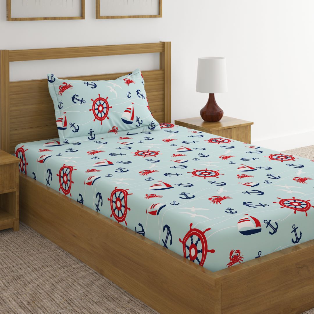 Anchor Print Bed Sheet