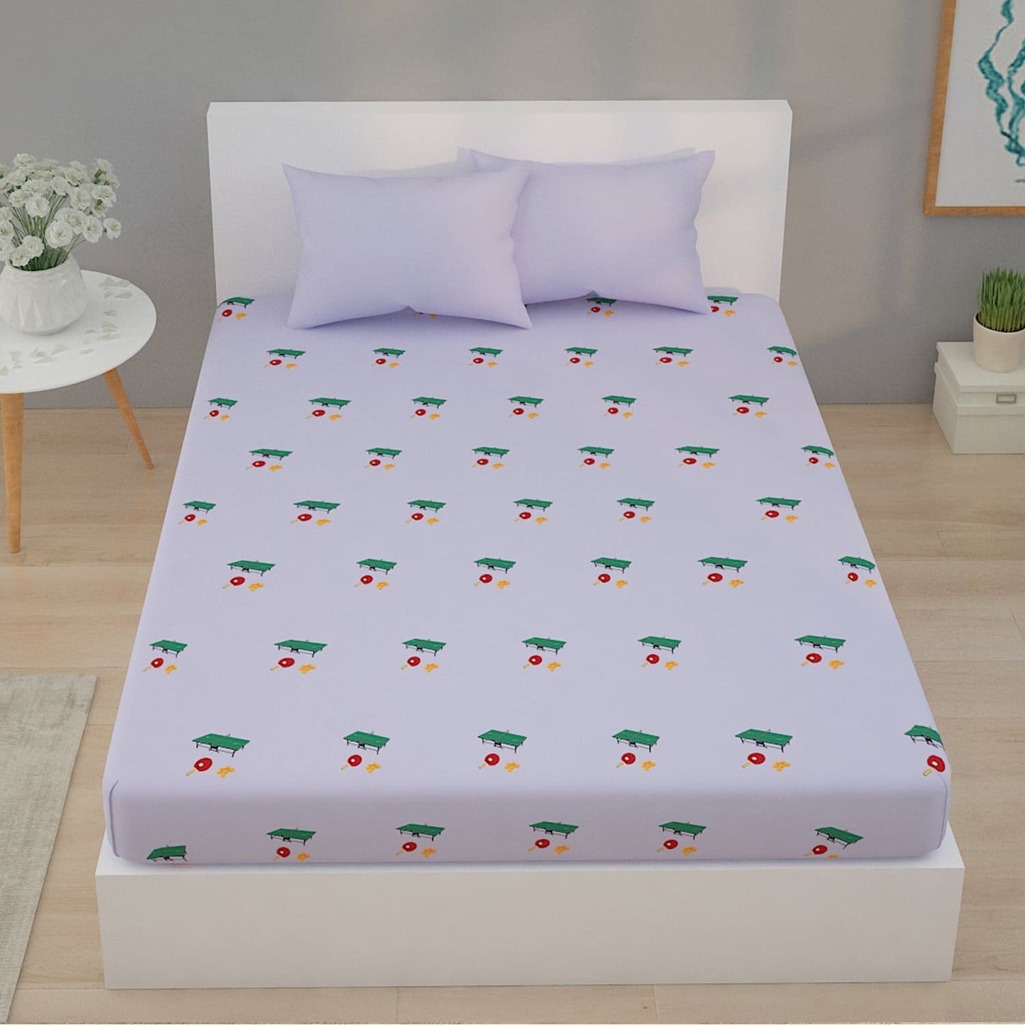 Ping Pong Print Bed Sheet