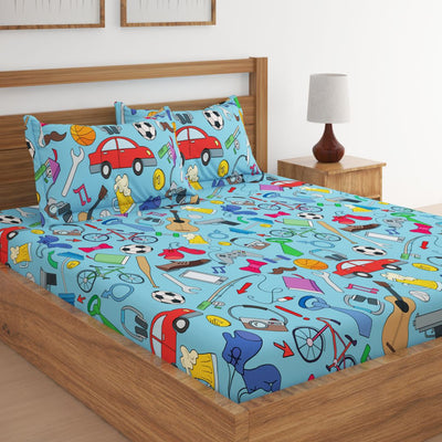 Boys Room Print Bed Sheet