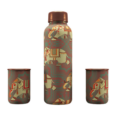 ELEPHANT ART COPPER BOTTLES