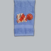 Cricket Embroidered Personalized Towel Set blue