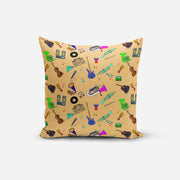 Musical Instruments Print Cushion Cover