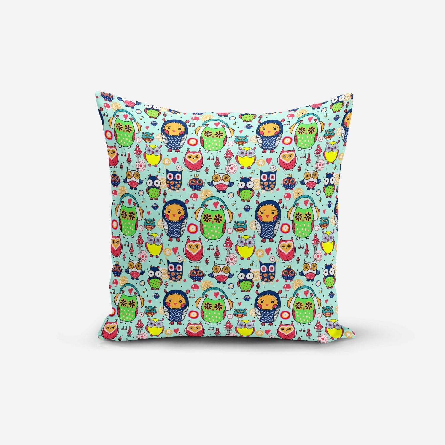 New Born Owl Print Cushion Cover