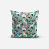 Unicorn Green Print Cushion Cover