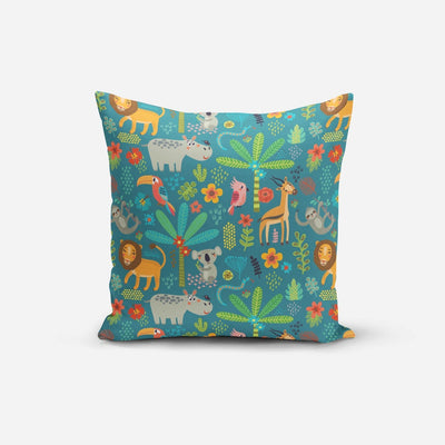 Jungle Dark Green Print Cushion Cover