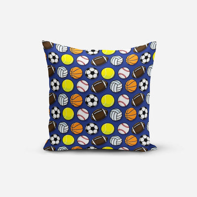 Balls Blue Print Cushion Cover