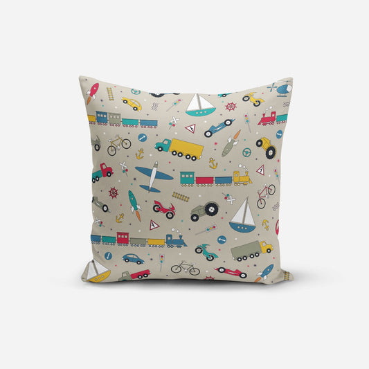 Transport Print Cushion Cover