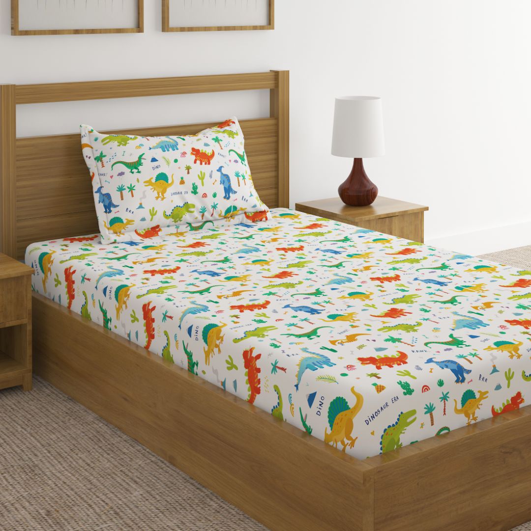 Dinosaur Print Bed Sheet