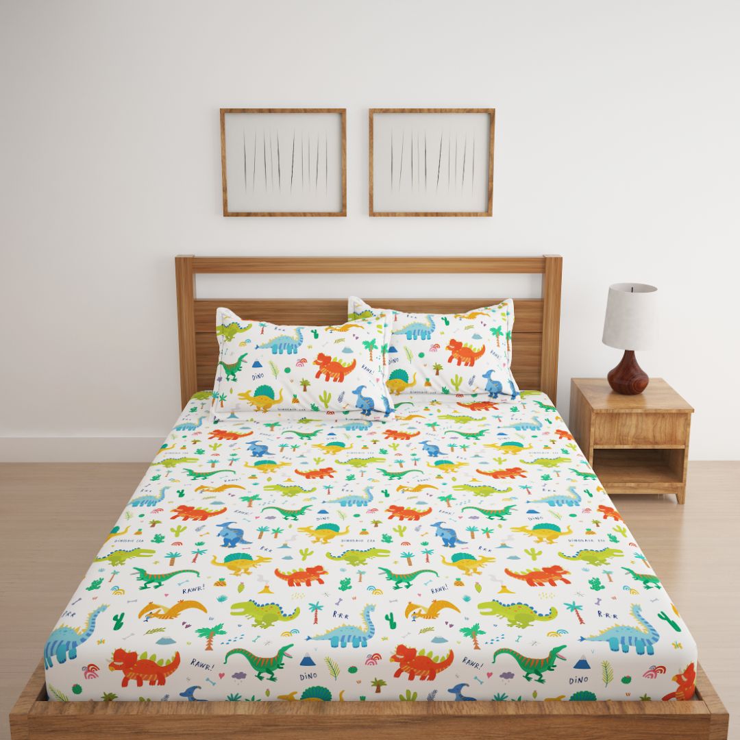 Dinosaur Print Bed Sheet