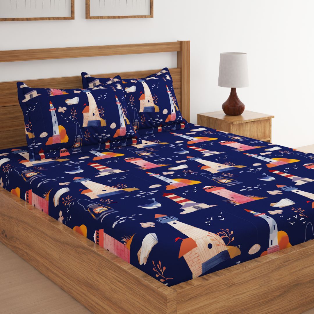 Light House Print Bed Sheet