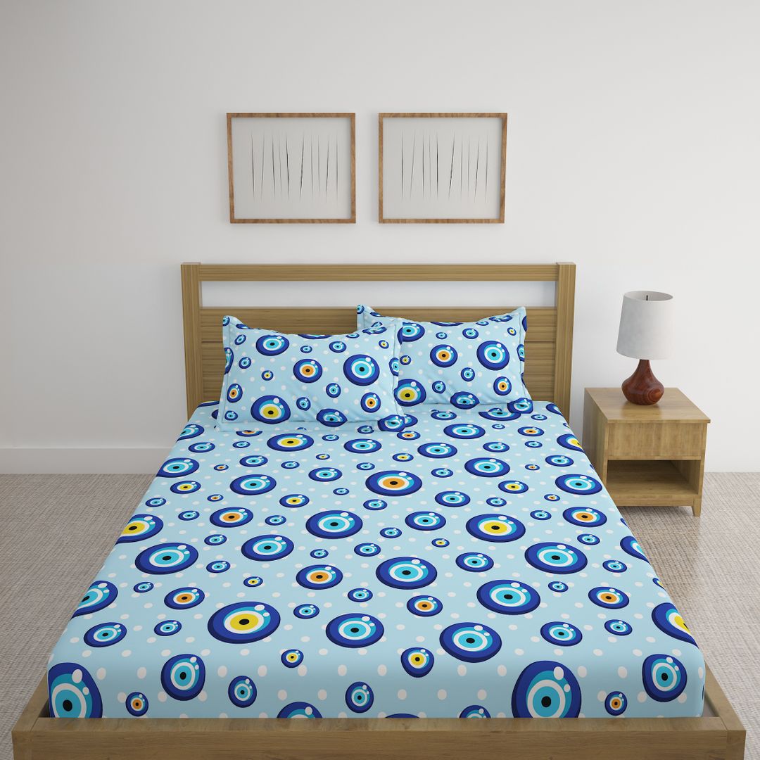 Evil Eye Print Bed Sheet