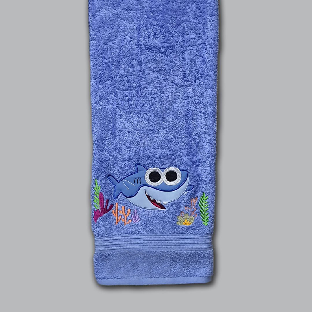 Fish Embroidered Personalized Towel