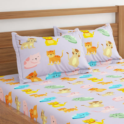 Cats Print Bed Sheet