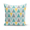 Yellow - Green - Grey Geometric Pattern Set of Five Cushion Covers