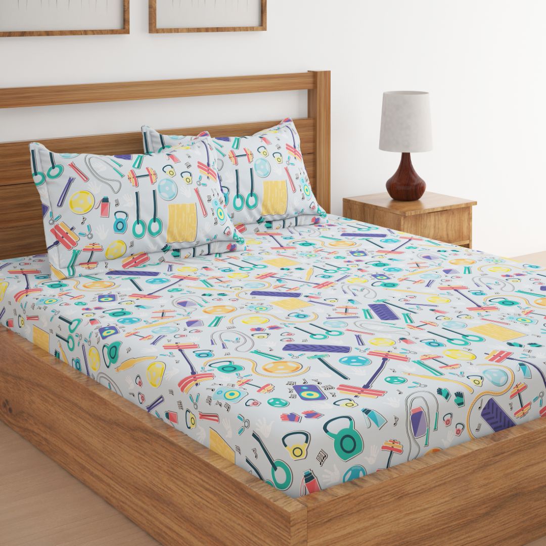 Gym Print Bed Sheet