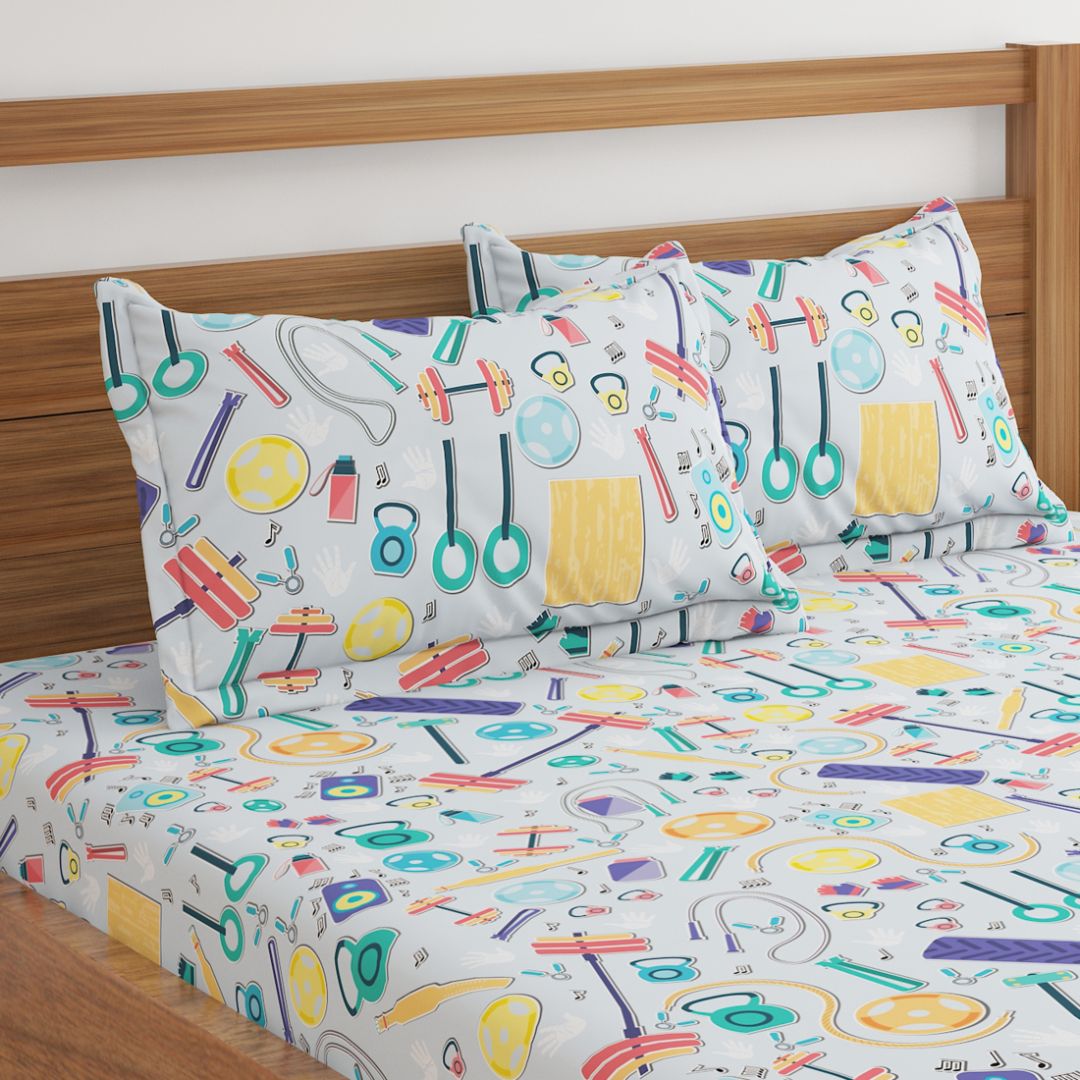 Gym Print Bed Sheet