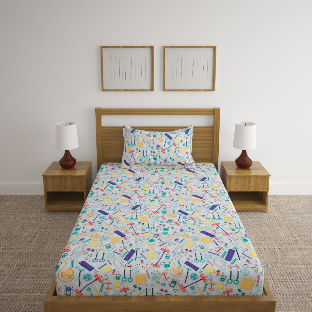 Gym Print Bed Sheet