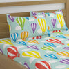 Colorful Hot Air Balloons Print Bed Sheet