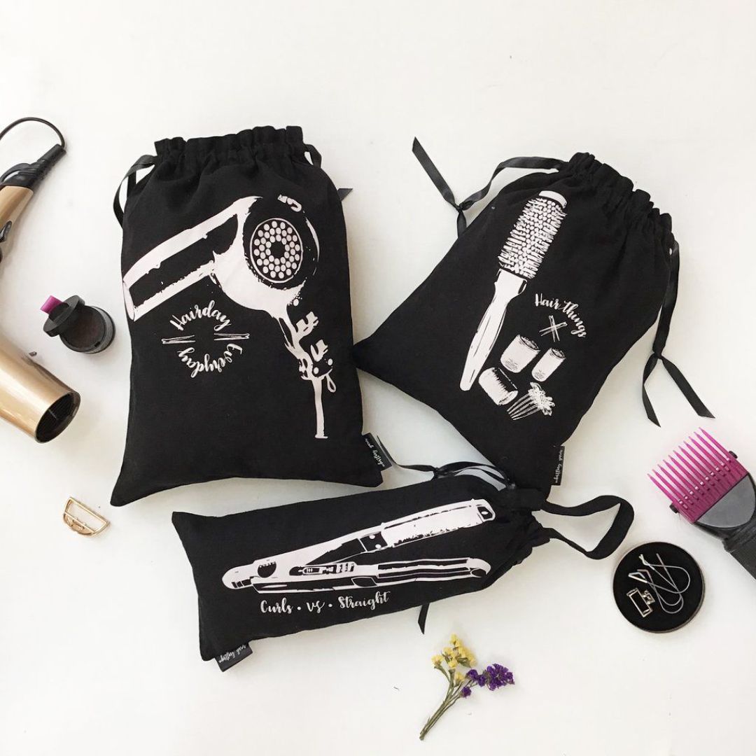 Hair Accessory Bags Black & White