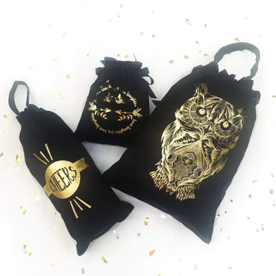 Gift Bags Festive Collection Sparkle Gold on Black