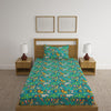 Jungle Dark Green Print Bed Sheet