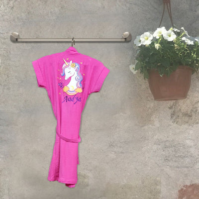 Kids Embroidered Bathrobes New Unicorn