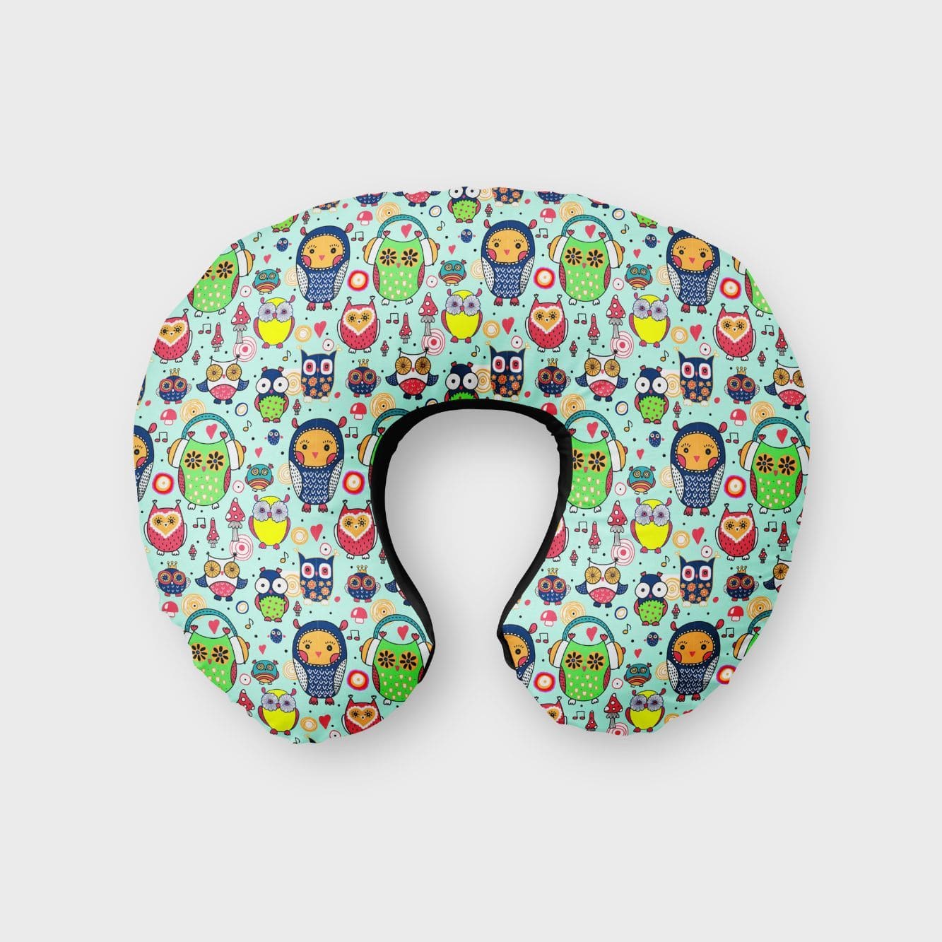 New Born Owl Print Neck Pillow