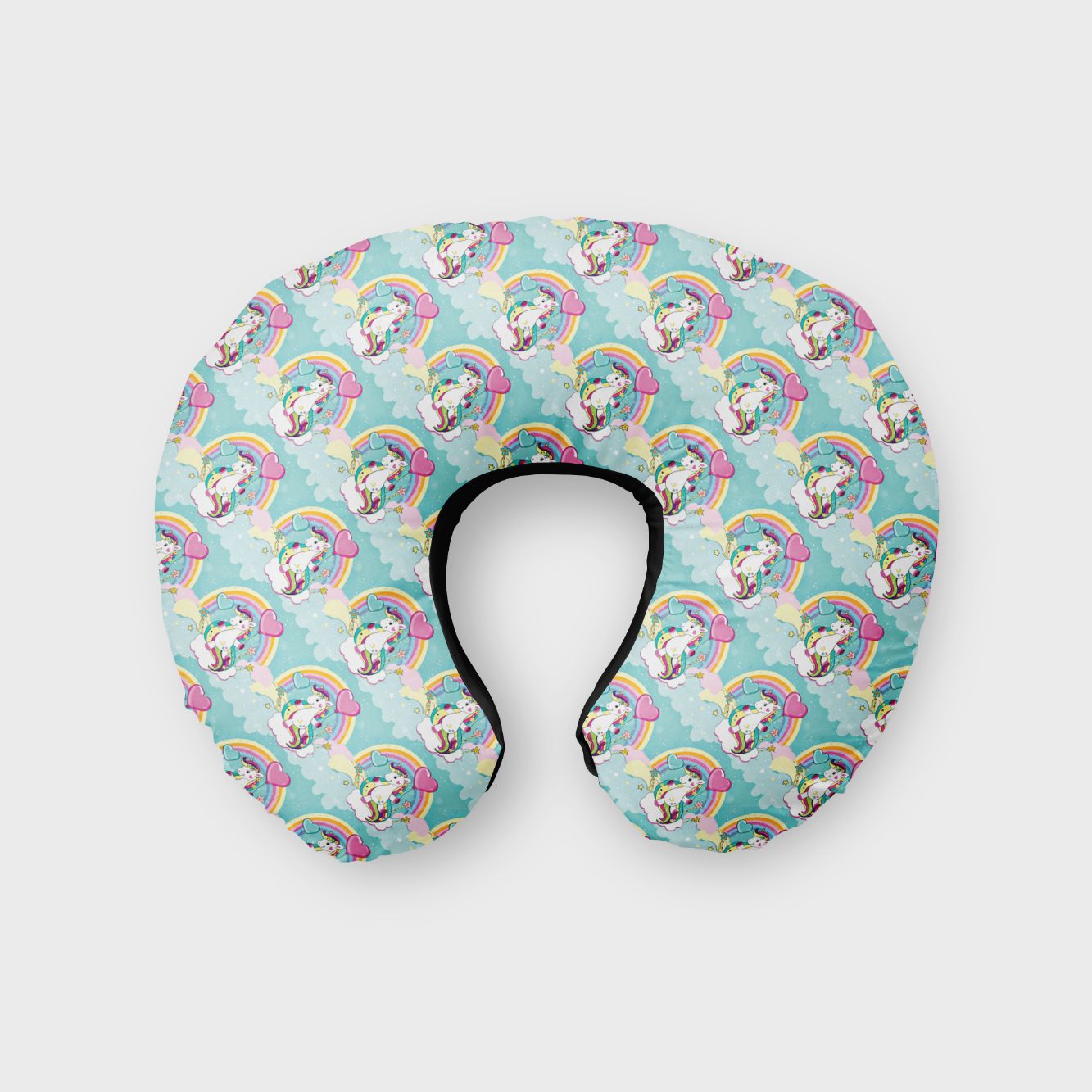 Unicorn Rainbow Print Neck Pillow