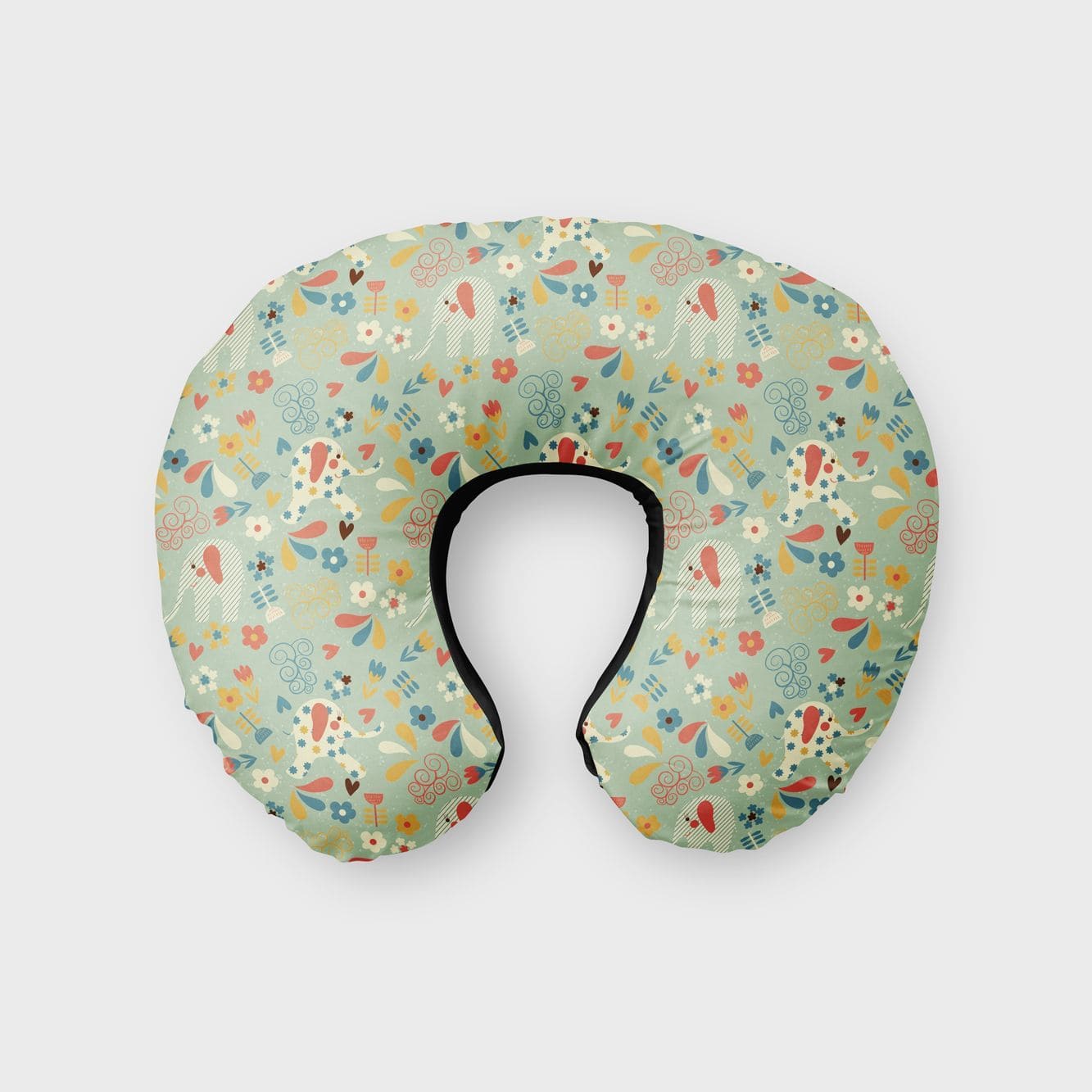 Baby Elephant Print Neck Pillow