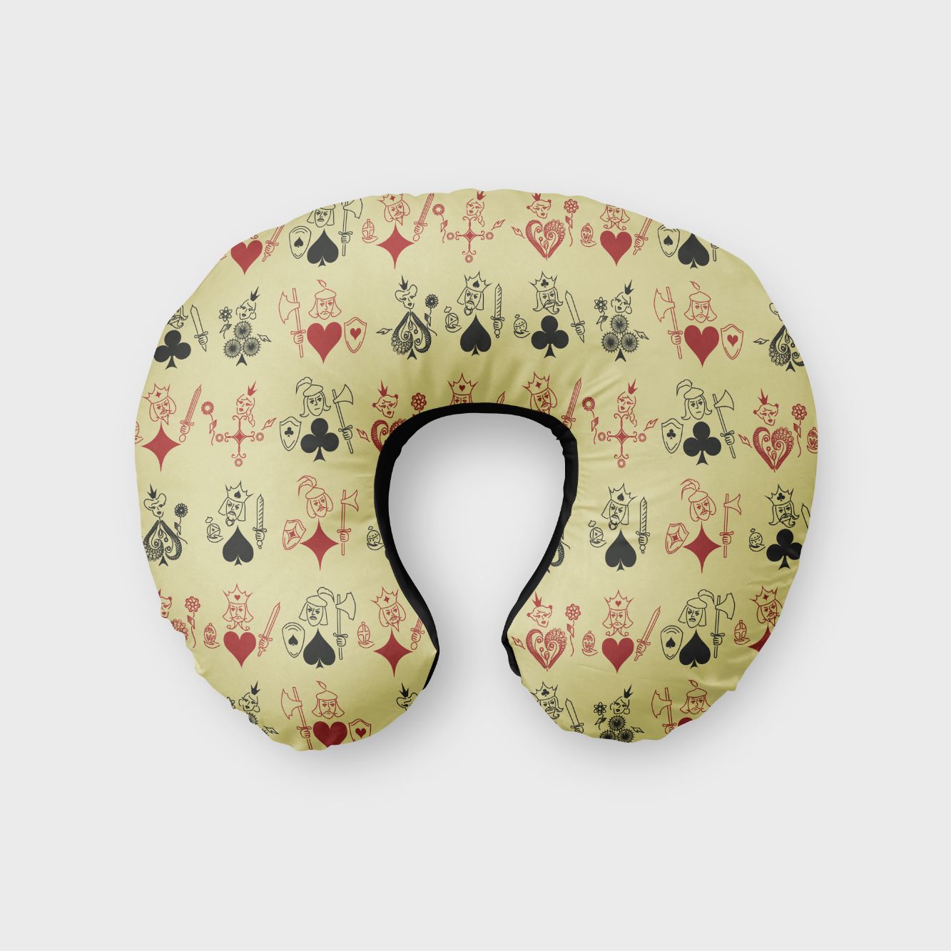 Playing Cards Print Neck Pillow