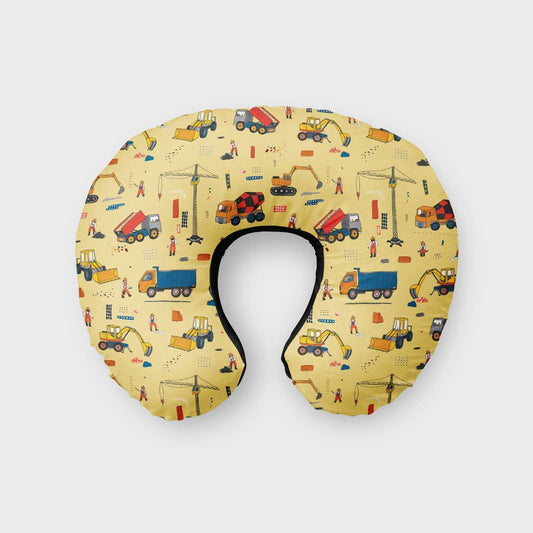 Construction Vehicles Print Neck Pillow