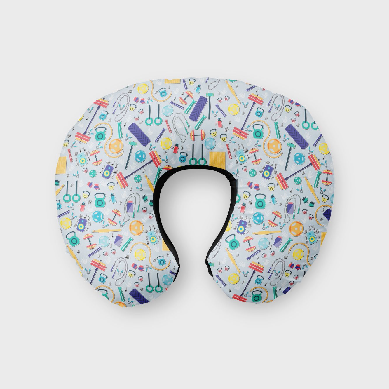 Gym Print Neck Pillow