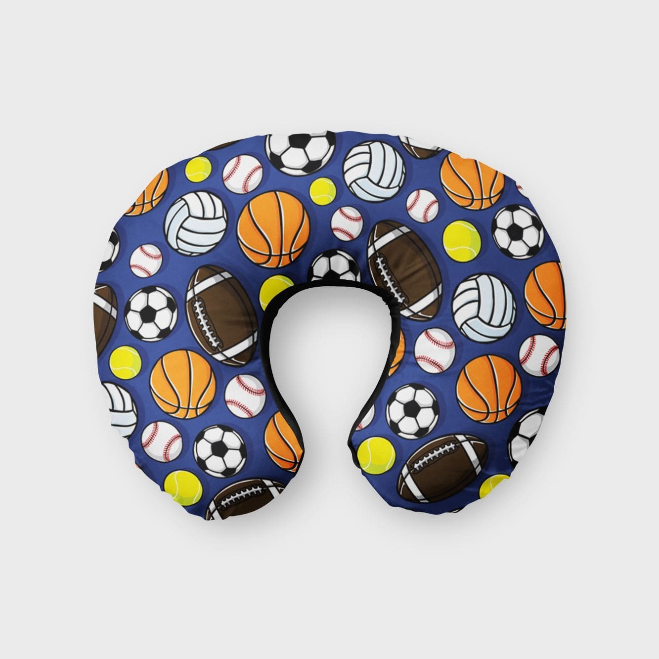 Balls Blue Print Neck Pillow