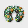 Balls Green Print Neck Pillow