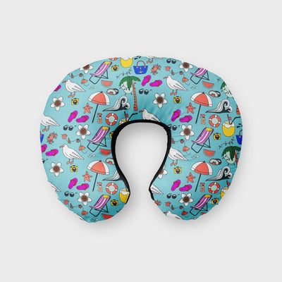 Beach Print Neck Pillow