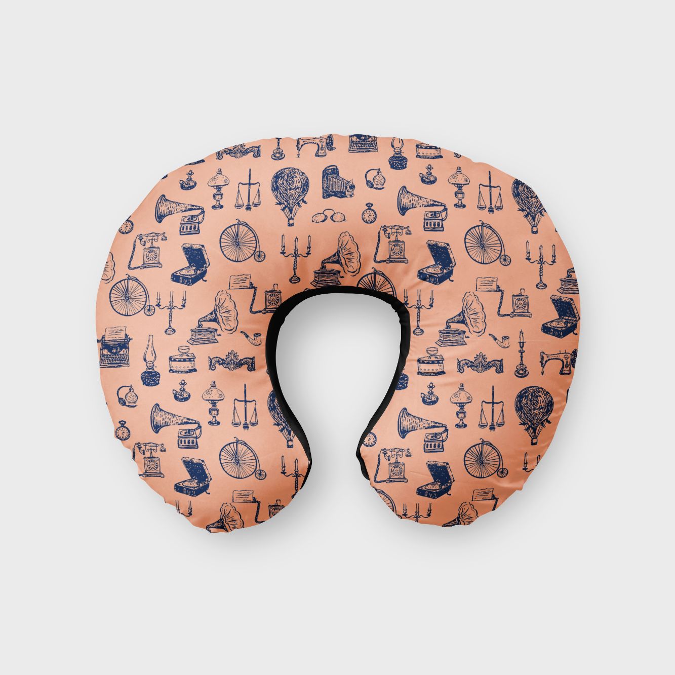 Vintage Print Neck Pillow