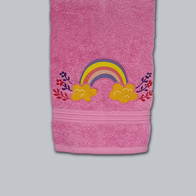 New Unicorn Embroidered Personalized Towel Pink