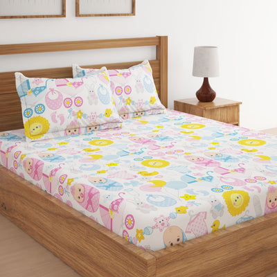 Baby Shower  Print Bed Sheet