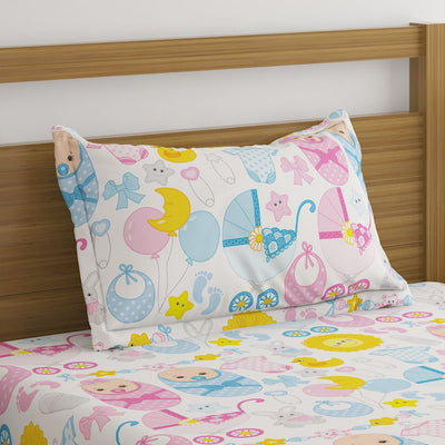 Baby Shower  Print Bed Sheet