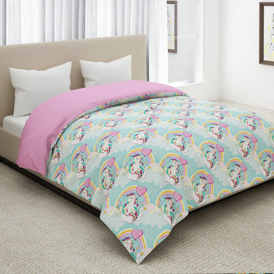 Unicorn Rainbow Print Quilt